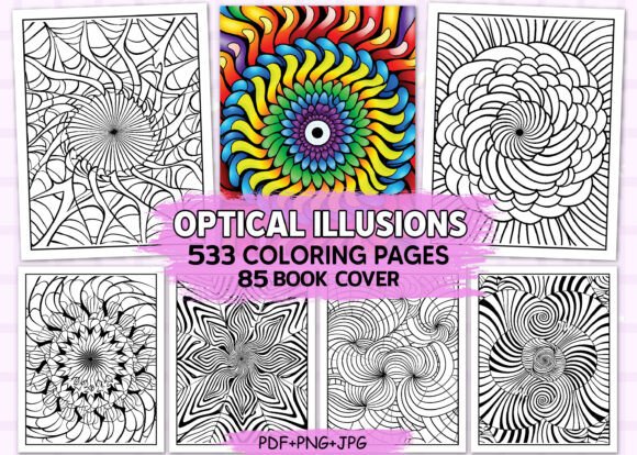 533 Optical Illusions Coloring Pages-KDP: A Strategic Tool for Content Creators and Publishers