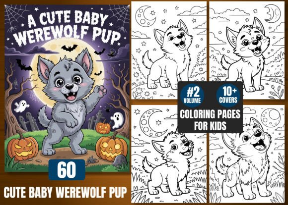 60 Cute Baby Werewolf Pup Coloring Pages