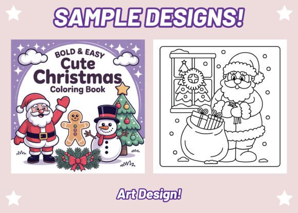 Bold-Easy Cute Christmas Coloring Pages