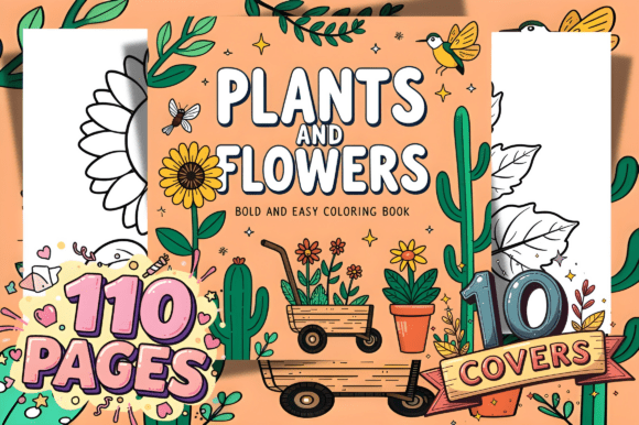 Bold Easy Plants and Flowers Coloring: A Simple Way to Bring Nature into Your Life