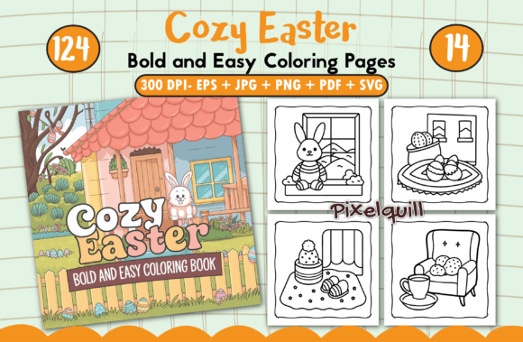 Cozy Easter Bold Easy Coloring Pages: A Creative Escape for All Ages