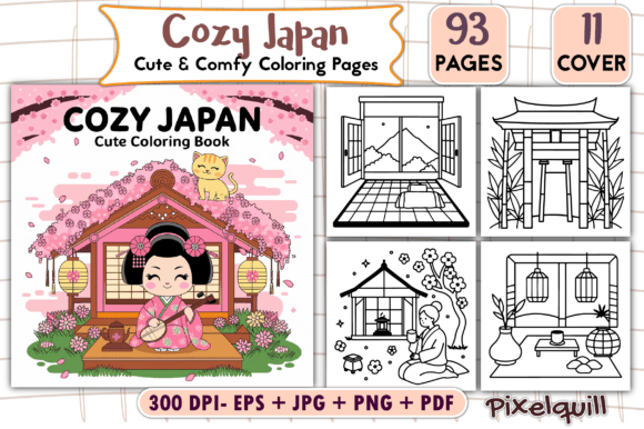 Cozy Japan Coloring Pages for Creatives