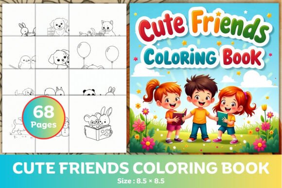 Cute Friends Coloring Book: A Fun and Creative Way to Spark Joy in Kids