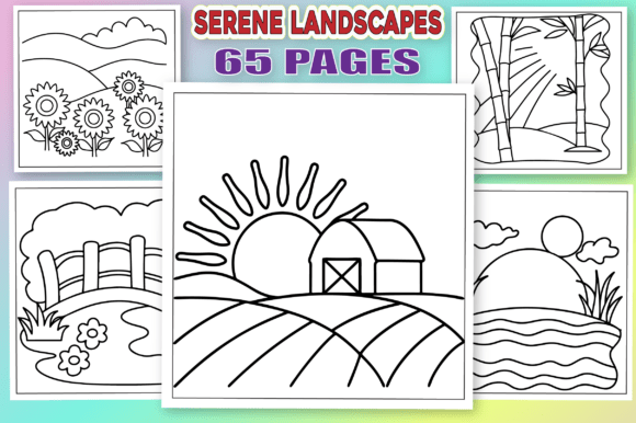 Discover the Tranquility of Serene Landscapes with Easy Coloring Pages for Adults