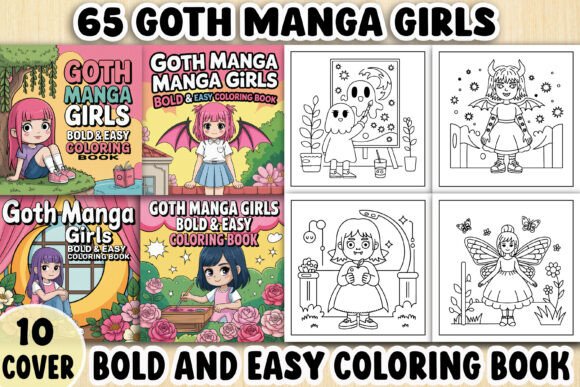 Goth Manga Coloring Book Page for KDP: A Strategic Tool for Creative Expression and Business Growth