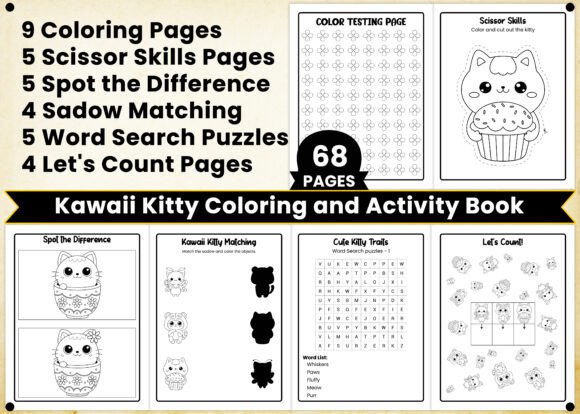 Kawaii Kitty Coloring and Activity Book – A Creative Resource for All Ages