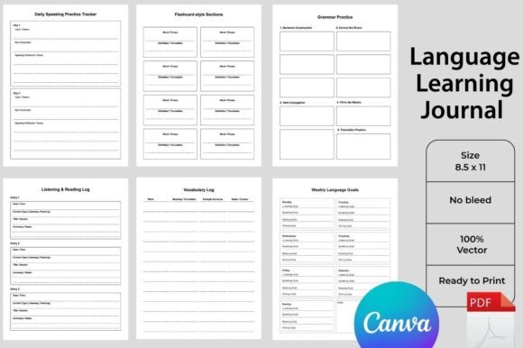 Language Learning Journal Bundle: A Practical Guide for Effective Progress