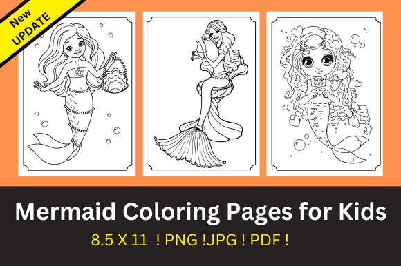 Mermaid Coloring Pages for Kids