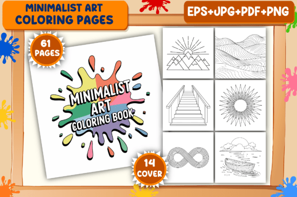 Minimalist Art Coloring Pages for Adults