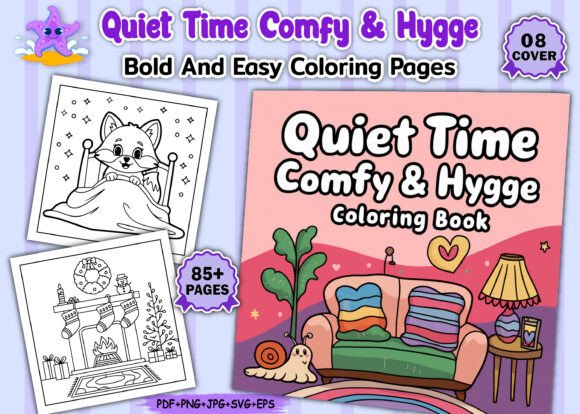 Quiet Time Comfy Hygge Coloring Pages