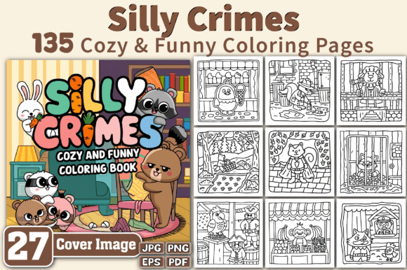 Silly Crimes Cozy Coloring Pages