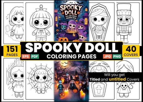 Spooky Doll Cute Creepy Coloring Pages