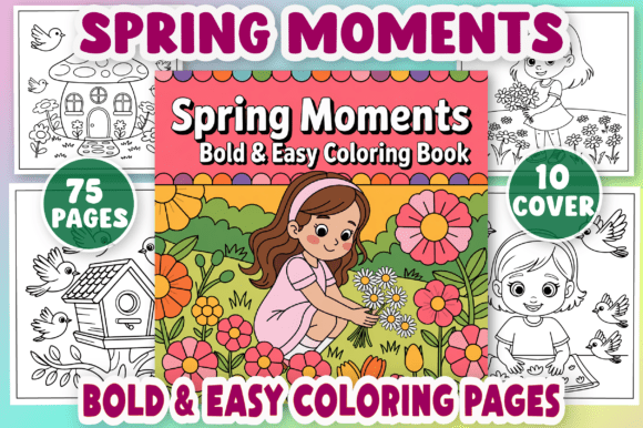Spring Moments Bold Easy Coloring Book: A Versatile Tool for Creativity and Productivity